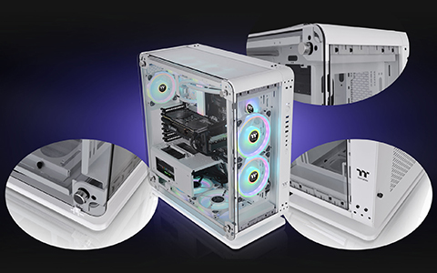 Thermaltake Core P6 TG Snow Edition Dual-Form Transformable/2-Way Layout  ATX Mid Tower Computer Case CA-1V2-00M6WN-00